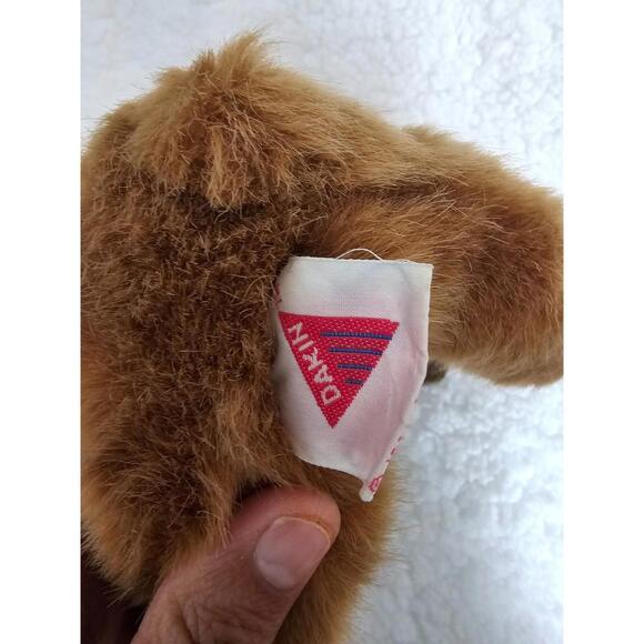 1992 Vintage Dakin Winter Holiday Moose Plush Brown Hat & Scarf 10" Toy Antlers - Picture 7 of 8